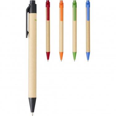 Logotrade promotional product image of: Berk recycled carton and corn plastic ballpoint pen