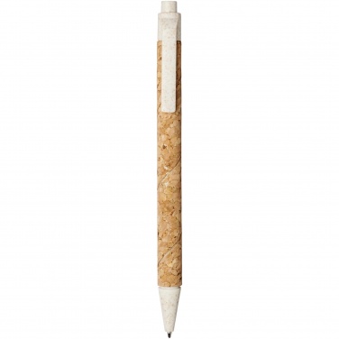 Logotrade promotional gift image of: Midar cork and wheat straw ballpoint pen