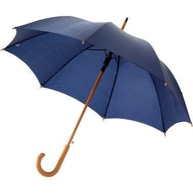 Logo trade corporate gift photo of: Kyle 23" auto open umbrella wooden shaft and handle