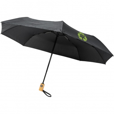 Logo trade business gifts image of: Bo 21" foldable auto open/close recycled PET umbrella