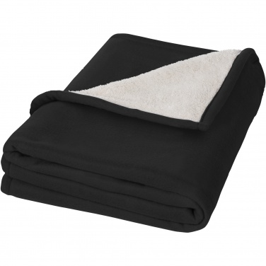 Logo trade promotional giveaways picture of: Springwood soft fleece and sherpa plaid blanket