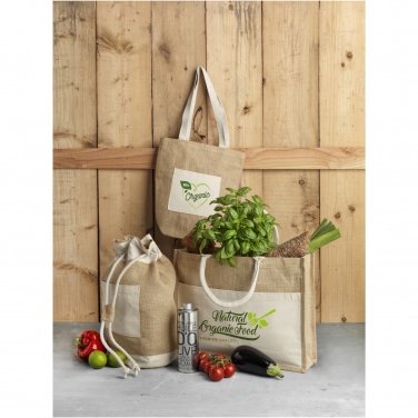 Logo trade promotional products picture of: Mumbay cotton pocket jute tote bag 18L