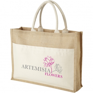 Logo trade business gift photo of: Mumbay cotton pocket jute tote bag 18L