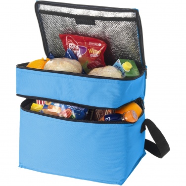Logotrade advertising product image of: Oslo 2-zippered compartments cooler bag 13L