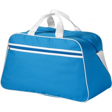 Logo trade promotional items image of: San Jose 2-stripe sports duffel bag 30L