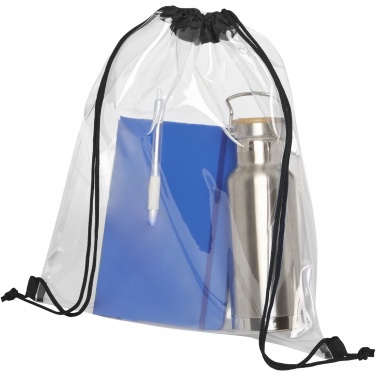 Logo trade corporate gift photo of: Lancaster transparent drawstring bag 5L
