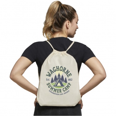 Logo trade promotional products image of: Oregon 100 g/m² cotton drawstring bag 5L
