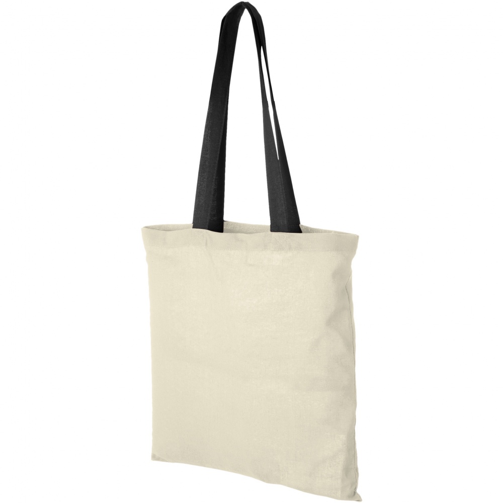 Logotrade business gift image of: Nevada 100 g/m² cotton tote bag coloured handles 7L