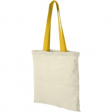 Logo trade promotional products picture of: Nevada 100 g/m² cotton tote bag coloured handles 7L
