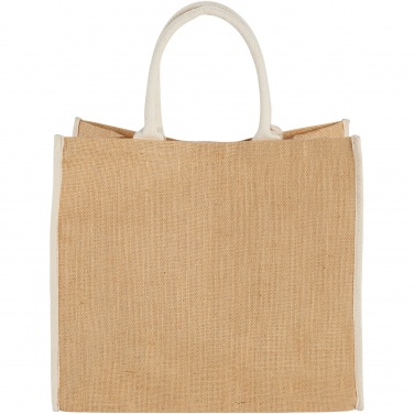 Logo trade advertising products image of: Harry coloured edge jute tote bag 25L