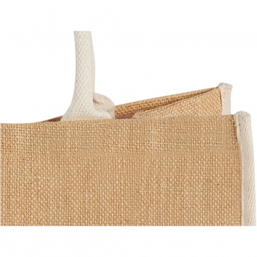 Logotrade promotional giveaway picture of: Harry coloured edge jute tote bag 25L