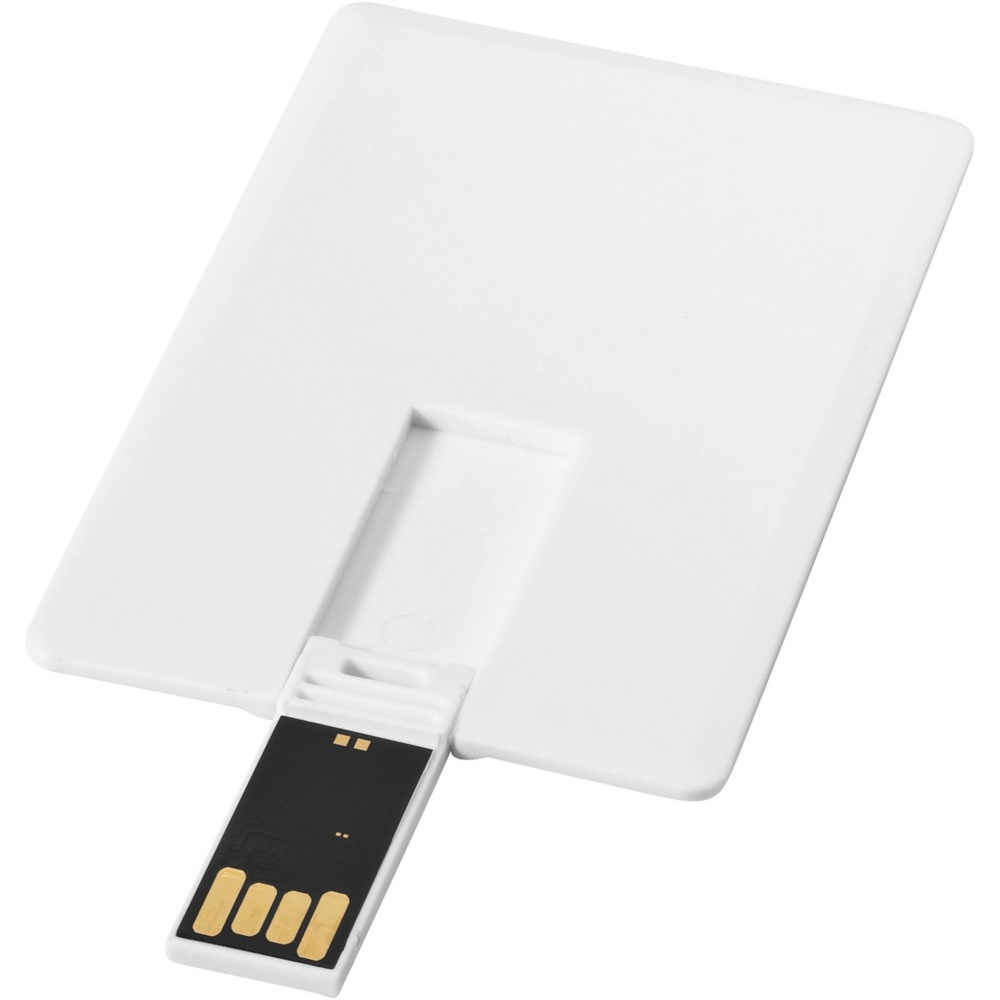 Logo trade promotional merchandise image of: Slim card-shaped 4GB USB flash drive