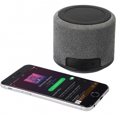Logotrade business gift image of: Fiber 3W wireless charging Bluetooth® speaker
