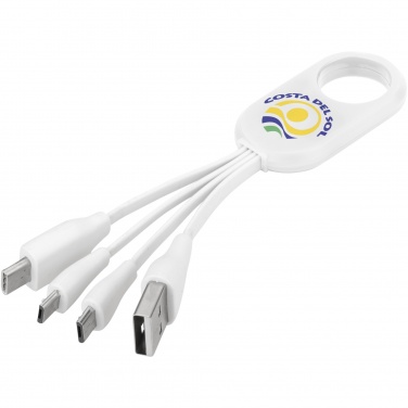 Logo trade corporate gifts image of: Troup 4-in-1 charging cable with type-C tip