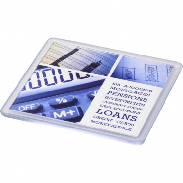 Logo trade advertising products picture of: Ellison square plastic coaster with paper insert