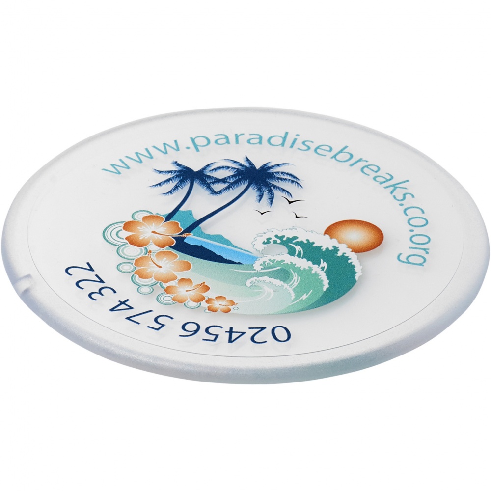 Logo trade promotional items picture of: Renzo round plastic coaster