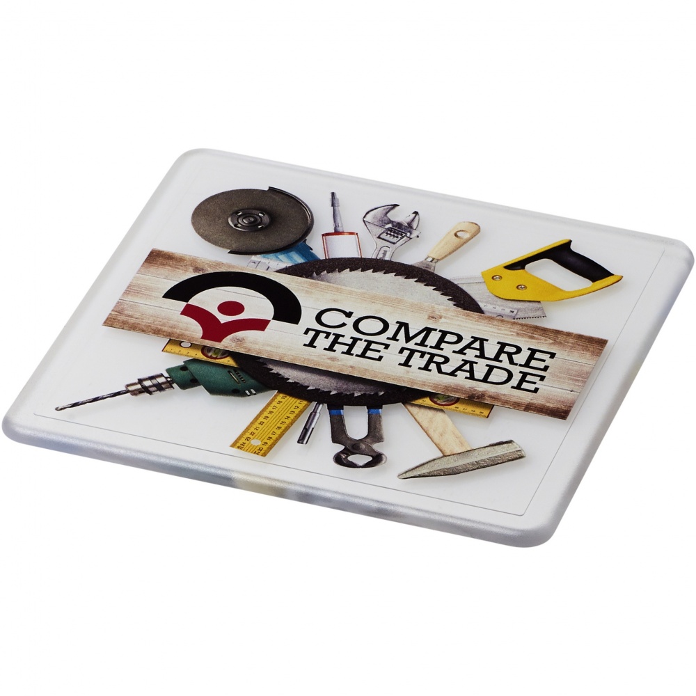 Logotrade promotional item picture of: Renzo square plastic coaster