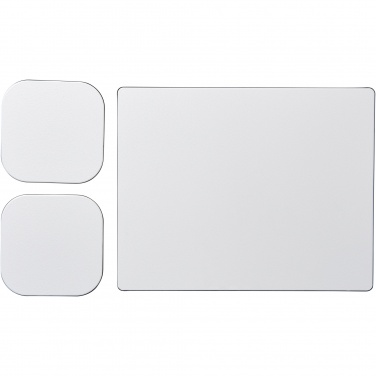Logo trade promotional giveaway photo of: Brite-Mat® mouse mat and coaster set combo 3