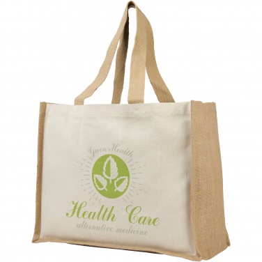 Logotrade promotional giveaway picture of: Varai 320 g/m² canvas and jute shopping tote bag 23L