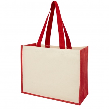 Logo trade business gifts image of: Varai 320 g/m² canvas and jute shopping tote bag 23L