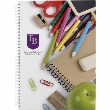 Logo trade promotional gifts image of: Wire-o A4 notebook hard cover