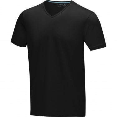 Logo trade promotional giveaway photo of: Kawartha short sleeve men's organic V-neck t-shirt