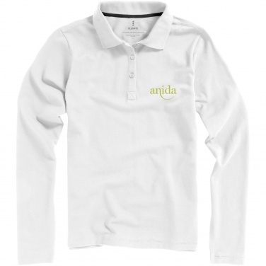 Logo trade business gift photo of: Oakville long sleeve women's polo