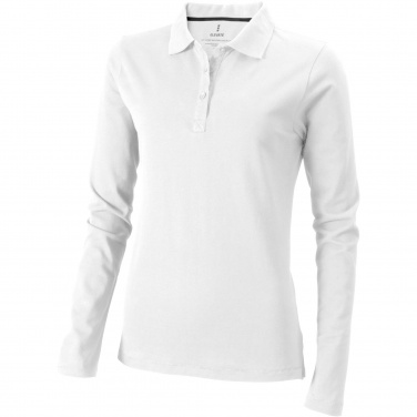 Logo trade promotional giveaways picture of: Oakville long sleeve women's polo