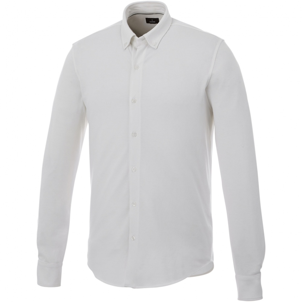 Logo trade advertising products picture of: Bigelow long sleeve men's pique shirt
