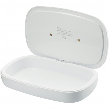 Logo trade advertising products picture of: Capsule UV smartphone sanitizer with 5W wireless charging pad
