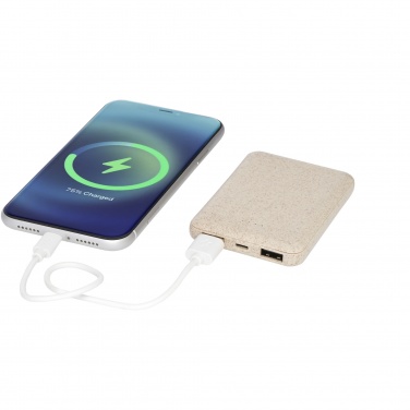 Logotrade corporate gift image of: Asama 5000 mAh wheat straw power bank