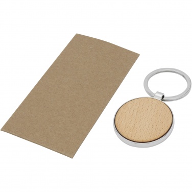 Logotrade promotional giveaways photo of: Moreno beech wood round keychain