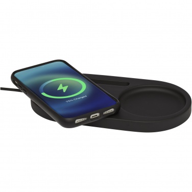 Logo trade promotional gifts picture of: Klip 5W wireless charging desk organizer