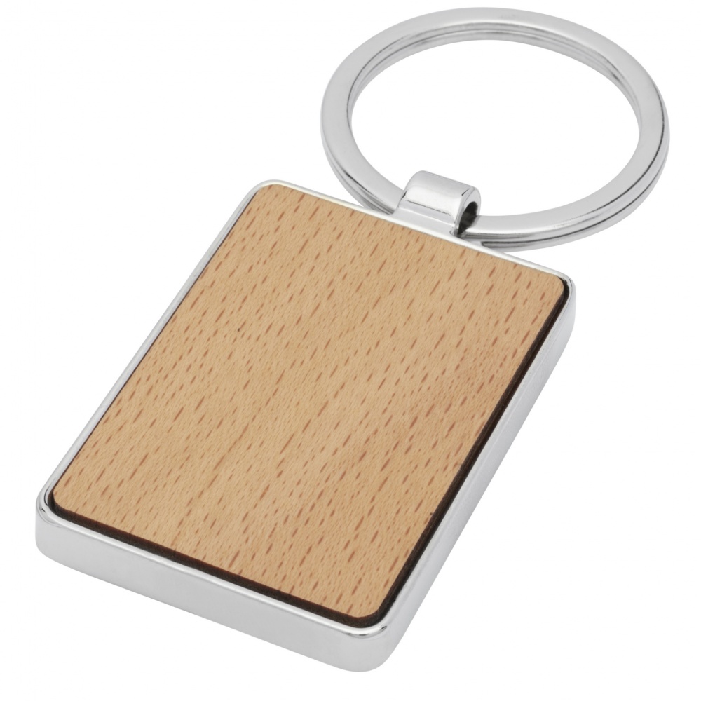 Logotrade promotional item picture of: Mauro beech wood rectangular keychain