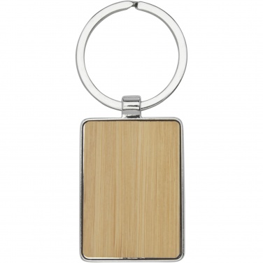 Logo trade promotional giveaway photo of: Neta bamboo rectangular keychain