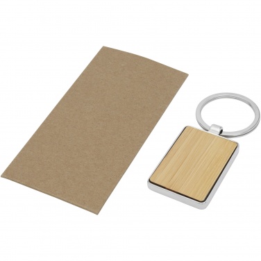 Logotrade promotional merchandise picture of: Neta bamboo rectangular keychain