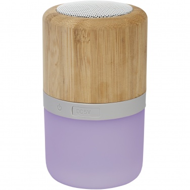 Logo trade promotional items picture of: Aurea bamboo Bluetooth® speaker with light 