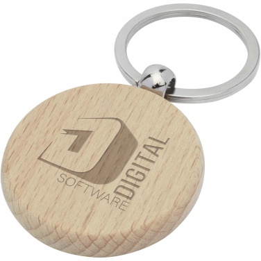 Logotrade advertising products photo of: Giovanni beech wood round keychain