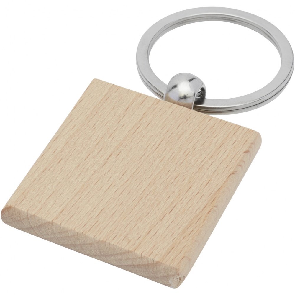 Logo trade corporate gifts picture of: Gioia beech wood squared keychain