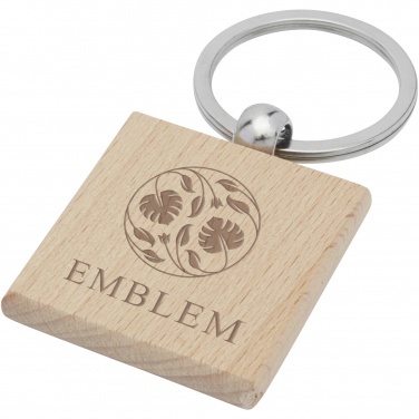 Logotrade advertising product picture of: Gioia beech wood squared keychain