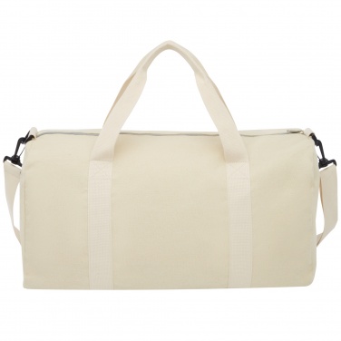Logotrade promotional gift image of: Pheebs 450 g/m² recycled cotton and polyester duffel bag 24L