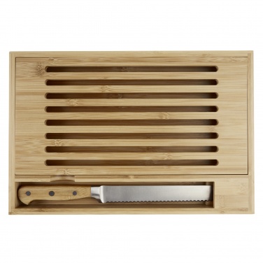 Logotrade promotional item image of: Pao bamboo cutting board with knife