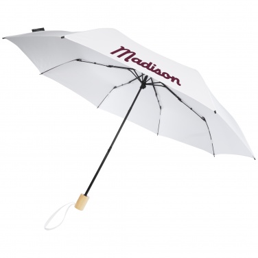 Logo trade promotional merchandise photo of: Birgit 21'' foldable windproof recycled PET umbrella