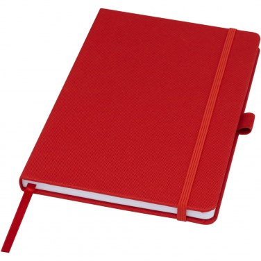 Logo trade promotional giveaways image of: Honua A5 recycled paper notebook with recycled PET cover