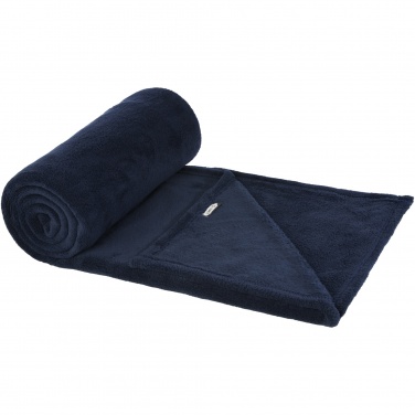 Logo trade advertising product photo of: Lily GRS certified RPET coral fleece blanket