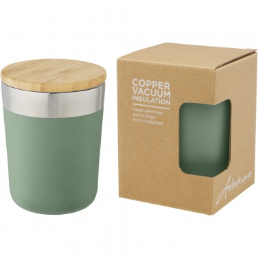 Logotrade promotional gift picture of: Lagan 300 ml stainless steel tumbler with bamboo lid