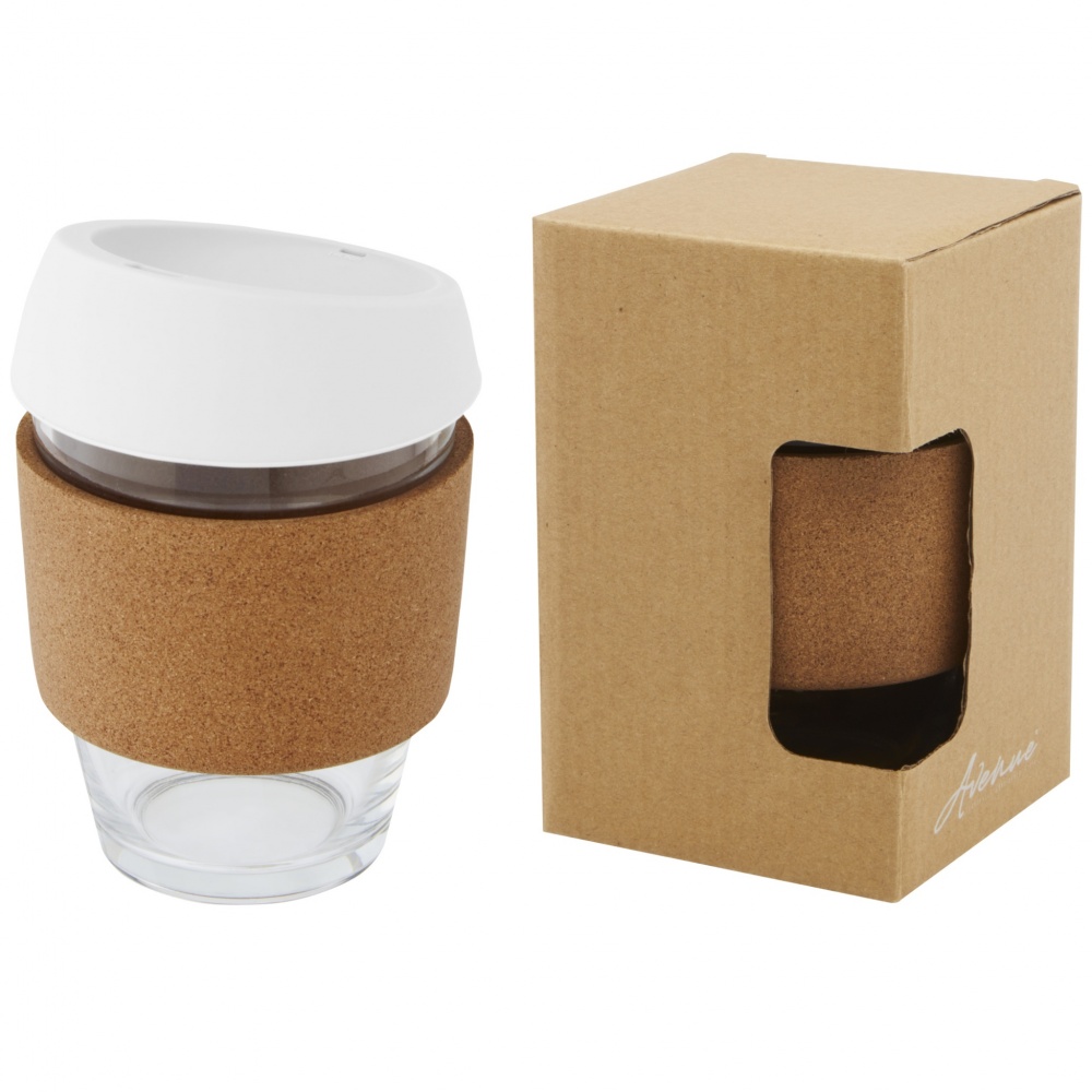 Logo trade promotional gifts picture of: Lidan 360 ml borosilicate glass tumbler with silicone lid