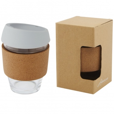 Logo trade advertising products picture of: Lidan 360 ml borosilicate glass tumbler with silicone lid