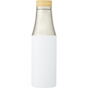 Logo trade promotional giveaways picture of: Hulan 540 ml copper vacuum insulated stainless steel bottle with bamboo lid