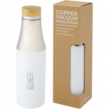 Logotrade promotional gift image of: Hulan 540 ml copper vacuum insulated stainless steel bottle with bamboo lid